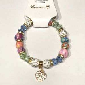 Small ball bead stretch bracelet
